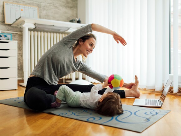exercise with toddler
