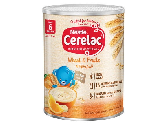 Nestle® Cerelac® Infant Cereal - Wheat & Fruits 400g Tin Nestle® Cerelac® Infant Cereal - Wheat & Fruits 400g Tin