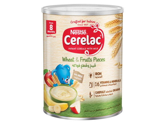 Nestle® Cerelac® Infant Cereal - Wheat & Fruits Pieces 400g Tin Nestle® Cerelac® Infant Cereal - Wheat & Fruits Pieces 400g Tin