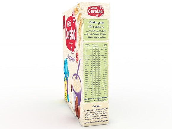 CERELAC Infant Cereal Wheat & Dates with Milk side of the pack