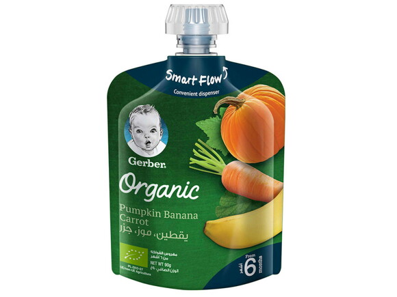 GERBER® - Organic يقطين موز جزر 90غ