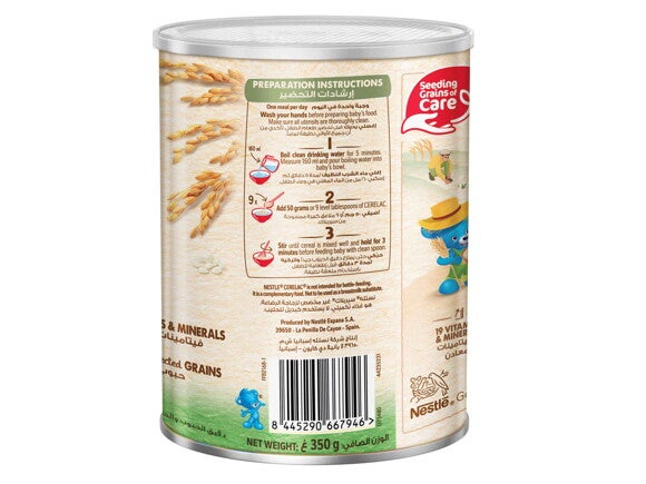 Nestle® Cerelac® Infant Cereal - Rice & Vegetable Mix 350g Tin