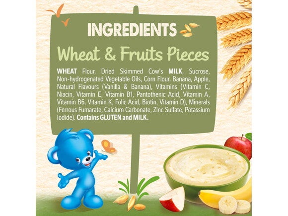 Nestle® Cerelac® Infant Cereal - Wheat & Fruits Pieces  400g Tin