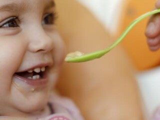 spoon feeding baby