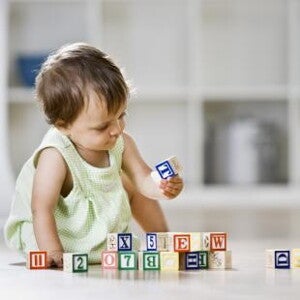 Baby girl playing