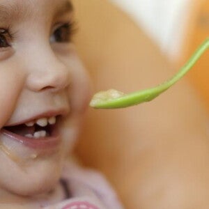 spoon feeding baby