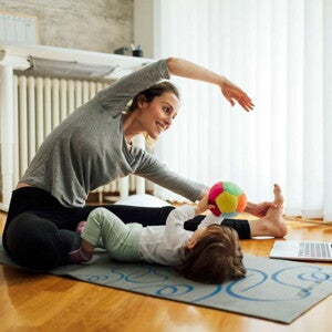 exercise with toddler exercise with toddler