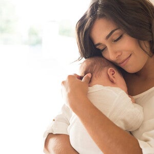 Mother holding baby