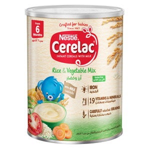 Nestle® Cerelac® Infant Cereal - Rice & Vegetable Mix 350g Tin Nestle® Cerelac® Infant Cereal - Rice & Vegetable Mix 350g Tin
