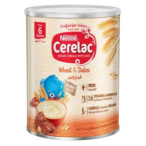 Nestle® Cerelac® Infant Cereal - Wheat & Dates 400g Tin Nestle® Cerelac® Infant Cereal - Wheat & Dates 400g Tin
