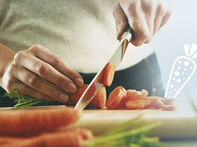 Cutting carrot Cutting carrot